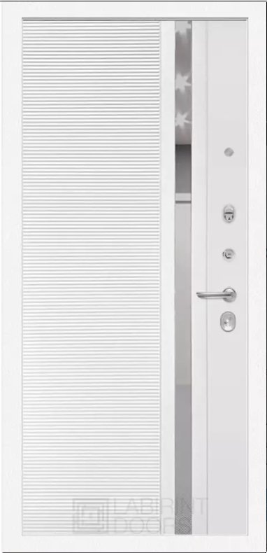 31 - Белый софт, зеркальная вставка с тонировкой